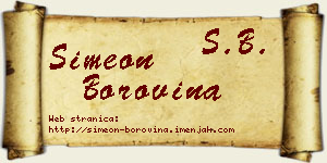 Simeon Borovina vizit kartica